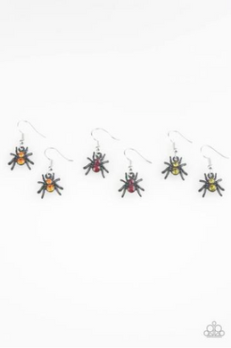 Starlet Shimmer Earrings - Gem Spider Paparazzi
