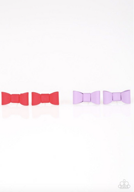 Starlet Shimmer Earrings- Bow-Tie Post Paparazzi