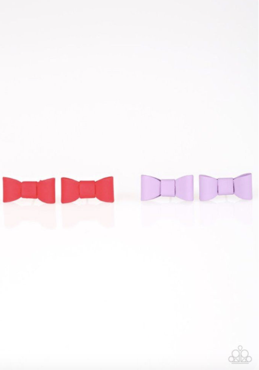 Starlet Shimmer Earrings- Bow-Tie Post Paparazzi